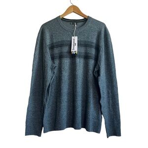 Smartwool NWT Twilight Blue Marl Crew Neck Merino Wool Blend Mens Sweater